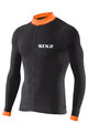 SIX2 Cycling summer long sleeve jersey - BIKE4 STRIPES - orange/black