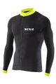 SIX2 Cycling summer long sleeve jersey - BIKE4 STRIPES - black/yellow