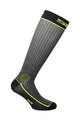 SIX2 Cycling knee-socks - LONG 2 - yellow/black