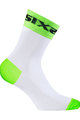 SIX2 Cyclingclassic socks - WHITE SHORT - white/green
