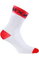 SIX2 Cyclingclassic socks - WHITE SHORT - red/white