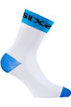 Six2 Cyclingclassic socks - WHITE SHORT - white/light blue