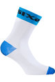 SIX2 Cyclingclassic socks - WHITE SHORT - white/light blue
