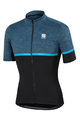 SPORTFUL Cycling short sleeve jersey - GIARA - black/blue/grey
