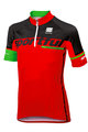 SPORTFUL Cycling short sleeve jersey - SC TEAM KIDS - black/red