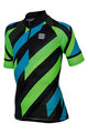 SPORTFUL Cycling short sleeve jersey - VOLT KIDS - black/green/blue