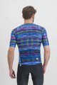 SPORTFUL Cycling short sleeve jersey - GLITCH BOMBER - multicolour/blue