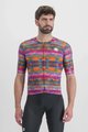 SPORTFUL Cycling short sleeve jersey - GLITCH BOMBER - multicolour/pink