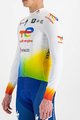 SPORTFUL Cycling winter long sleeve jersey - TOTAL ENERGIES 2022 - orange/white/blue/yellow