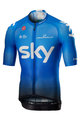 CASTELLI Cycling short sleeve jersey - TEAM SKY 2019 - white/light blue/black