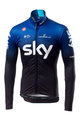 CASTELLI Cycling winter long sleeve jersey - TEAM SKY 2019 WINTER - blue/black/white