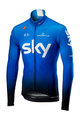 CASTELLI Cycling winter long sleeve jersey - TEAM SKY 2019 WINTER - white/light blue/black