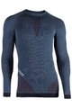 UYN Cycling long sleeve t-shirt - FUSYON MERINO - blue/bordeaux/black