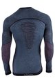 UYN Cycling long sleeve t-shirt - FUSYON MERINO - blue/bordeaux/black