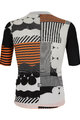 SANTINI Cycling short sleeve jersey - DELTA OPTIC - white/orange/black