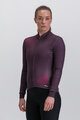 SANTINI Cycling winter long sleeve jersey - PURE DYE - bordeaux