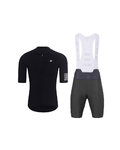 HOLOKOLO Cycling short sleeve jersey and shorts - VICTORIOUS ELITE - anthracite/black