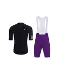 HOLOKOLO Cycling short sleeve jersey and shorts - VICTORIOUS ELITE - purple/black