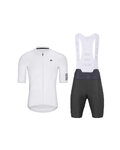 HOLOKOLO Cycling short sleeve jersey and shorts - VICTORIOUS ELITE - anthracite/white