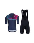 HOLOKOLO Cycling short sleeve jersey and shorts - SPECTRO - black/blue