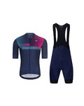 HOLOKOLO Cycling short sleeve jersey and shorts - SPECTRO - blue/black