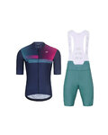 HOLOKOLO Cycling short sleeve jersey and shorts - SPECTRO - blue