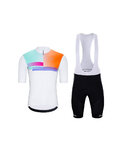 HOLOKOLO Cycling short sleeve jersey and shorts - SPECTRO - black/white
