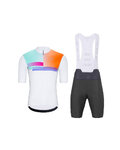 HOLOKOLO Cycling short sleeve jersey and shorts - SPECTRO - anthracite/white