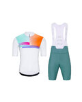 HOLOKOLO Cycling short sleeve jersey and shorts - SPECTRO - blue/white