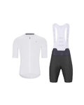 HOLOKOLO Cycling short sleeve jersey and shorts - AEROLITE - anthracite/white