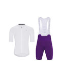 HOLOKOLO Cycling short sleeve jersey and shorts - AEROLITE - purple/white