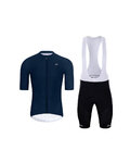 HOLOKOLO Cycling short sleeve jersey and shorts - AEROLITE - black/blue