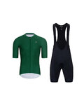 HOLOKOLO Cycling short sleeve jersey and shorts - AEROLITE - black/green
