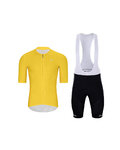 HOLOKOLO Cycling short sleeve jersey and shorts - ELEVATE - black/yellow