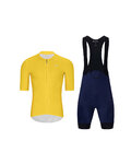 HOLOKOLO Cycling short sleeve jersey and shorts - ELEVATE - blue/black/yellow