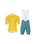 HOLOKOLO Cycling short sleeve jersey and shorts - ELEVATE - blue/yellow
