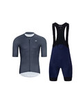 HOLOKOLO Cycling short sleeve jersey and shorts - ELEVATE - blue/black/purple/anthracite
