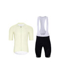 HOLOKOLO Cycling short sleeve jersey and shorts - ELEVATE - black/ivory