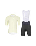 HOLOKOLO Cycling short sleeve jersey and shorts - ELEVATE - anthracite/ivory