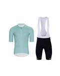 HOLOKOLO Cycling short sleeve jersey and shorts - ELEVATE - black/light blue