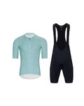 HOLOKOLO Cycling short sleeve jersey and shorts - ELEVATE - black/light blue