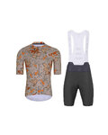 HOLOKOLO Cycling short sleeve jersey and shorts - SPARROVER - anthracite/brown
