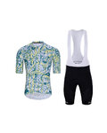 HOLOKOLO Cycling short sleeve jersey and shorts - COMIC - black/light blue
