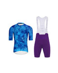 HOLOKOLO Cycling short sleeve jersey and shorts - RUSTLE - purple/blue