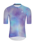 HOLOKOLO Cycling short sleeve jersey and shorts - COSMA - beige/light blue/purple
