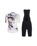 RIVANELLE Cycling short sleeve jersey and shorts - FLOWERY LADY - black/white/multicolour