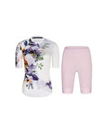 RIVANELLE Cycling short sleeve jersey and shorts - FLOWERY LADY - pink/white/multicolour