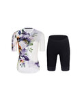 RIVANELLE Cycling short sleeve jersey and shorts - FLOWERY LADY - black/white/multicolour