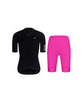RIVANELLE Cycling short sleeve jersey and shorts - VICTORIOUS LADY - cyclamen/black