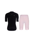 RIVANELLE Cycling short sleeve jersey and shorts - VICTORIOUS LADY - pink/black